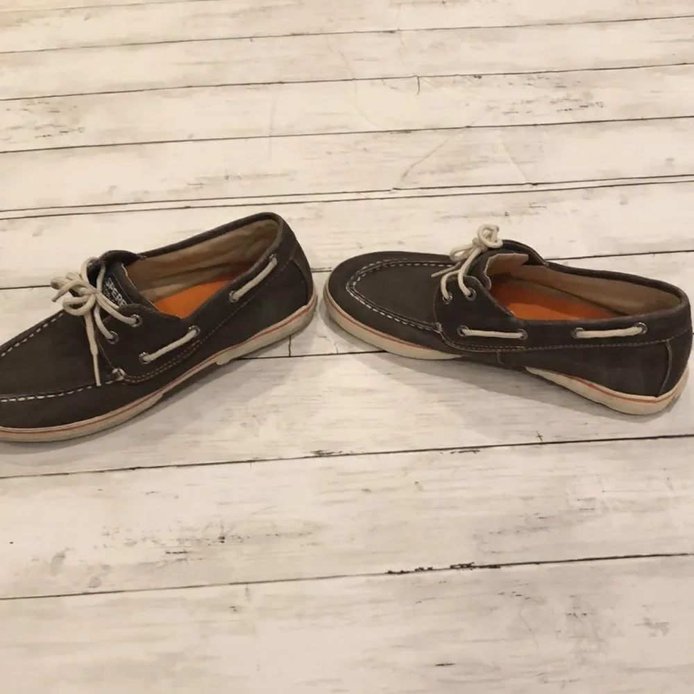 Sperry Halyard Brown Boat Shoes Top Sliders